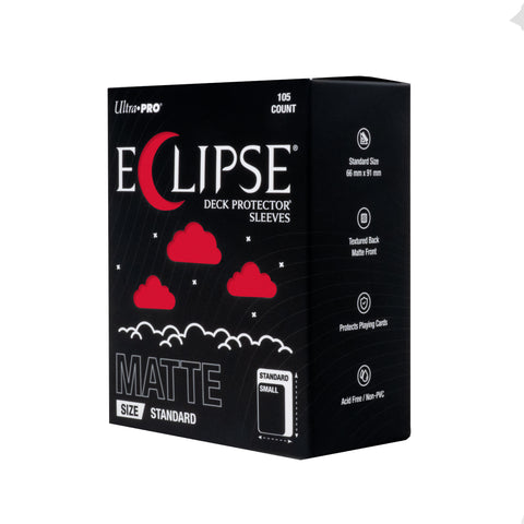 Eclipse Matte Standard Deck Protector Sleeves 105 Pack Apple Red-0