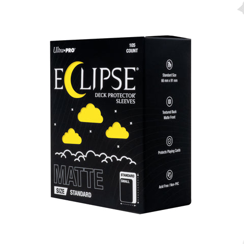 Eclipse Matte Standard Deck Protector Sleeves 105 Pack Lemon Yellow-0