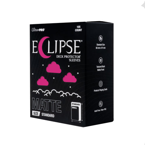 Eclipse Matte Standard Deck Protector Sleeves 105 Pack Hot Pink-0