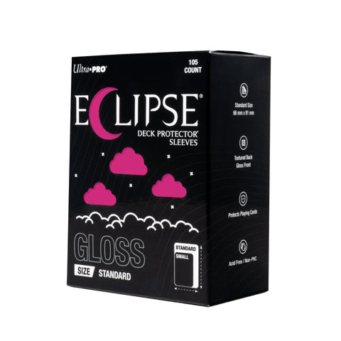 Eclipse Gloss Standard Deck Protector Sleeves 105 Pack Hot Pink-0