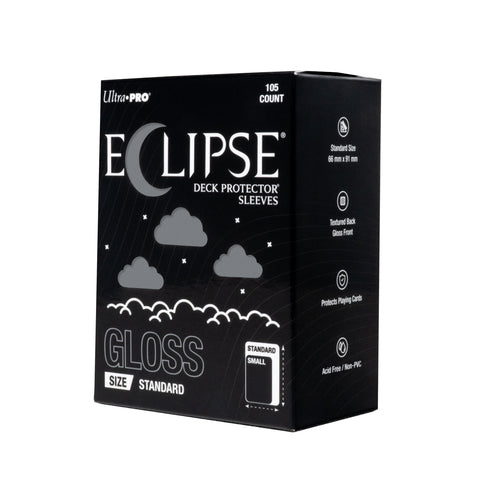 Eclipse Gloss Standard Deck Protector Sleeves 105 Pack Smoke Grey-0