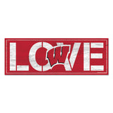 Wisconsin Badgers Sign 8x23 Wood Love-0