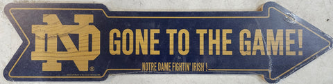Notre Dame Fighting Irish Sign 6x24 Wood Arrow-0