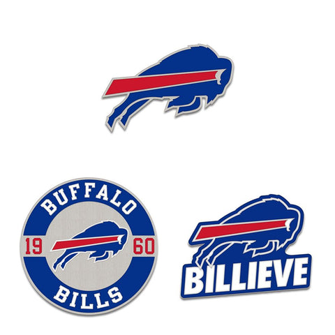 Buffalo Bills Enamel Pin Set 3 Piece-0