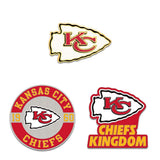 Kansas City Chiefs Enamel Pin Set 3 Piece-0