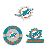 Miami Dolphins Enamel Pin Set 3 Piece-0