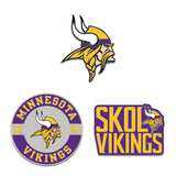 Minnesota Vikings Enamel Pin Set 3 Piece-0