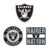Las Vegas Raiders Enamel Pin Set 3 Piece-0