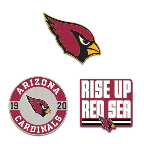 Arizona Cardinals Enamel Pin Set 3 Piece-0