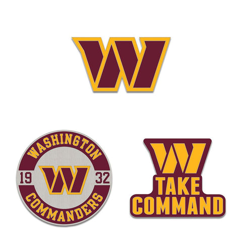Washington Commanders Enamel Pin Set 3 Piece-0