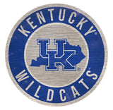 Kentucky Wildcats Sign Wood 12 Inch Round State Design - Special Order-0
