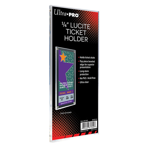 Lucite Ticket Stub 2-1/2 X 7 Holder-0