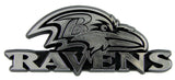 Baltimore Ravens Auto Emblem - Silver-0