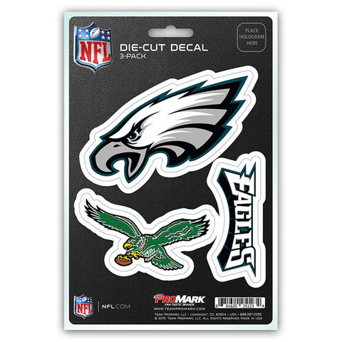 Philadelphia Eagles Decal Die Cut Team 3 Pack-0