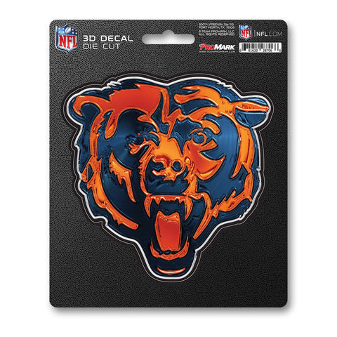 Chicago Bears Decal 5x8 Die Cut 3D Logo Design-0