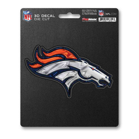 Denver Broncos Decal 5x8 Die Cut 3D Logo Design-0