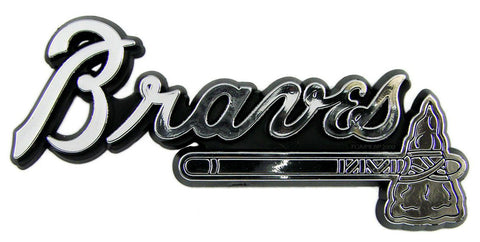 Atlanta Braves Auto Emblem - Silver-0
