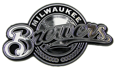 Milwaukee Brewers Auto Emblem - Silver - Special Order-0