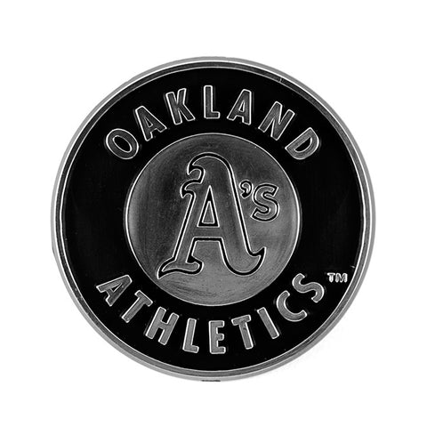 Oakland Athletics Auto Emblem - Silver - Special Order-0