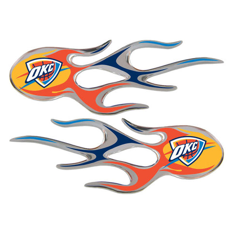 Oklahoma City Thunder Decal 5x2 Micro Flames Graphics 2 Pack CO-0