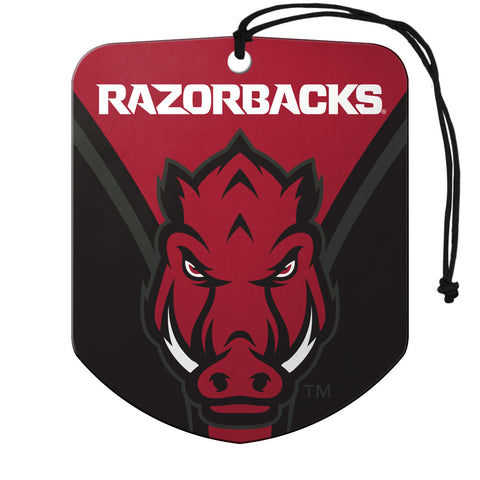 Arkansas Razorbacks Air Freshener Shield Design 2 Pack - Special Order-0