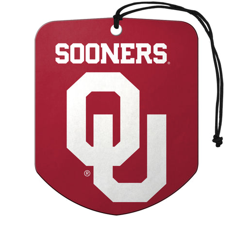 Oklahoma Sooners Air Freshener Shield Design 2 Pack-0