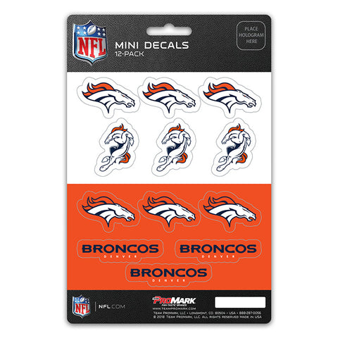 Denver Broncos Decal Set Mini 12 Pack-0