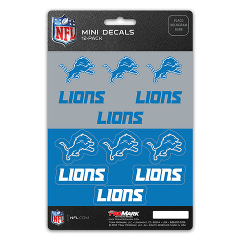 Detroit Lions Decal Set Mini 12 Pack-0