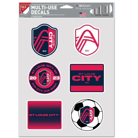 St. Louis City SC Decal Multi Use Fan 6 Pack Special Order-0