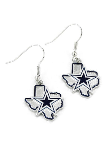 Dallas Cowboys Earrings State Design-0