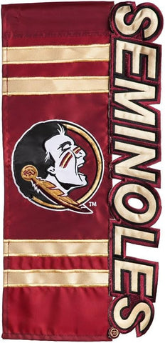Florida State Seminoles Flag Garden Style Applique Sculpted-0