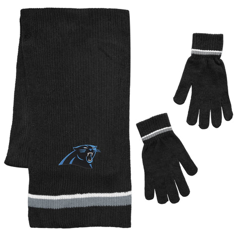 Carolina Panthers Scarf and Glove Gift Set Chenille-0