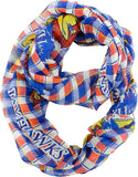 Kansas Jayhawks Scarf Infinity Plaid-0
