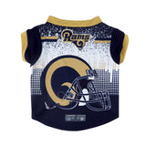 Los Angeles Rams Pet Performance Tee Shirt Size XS-0