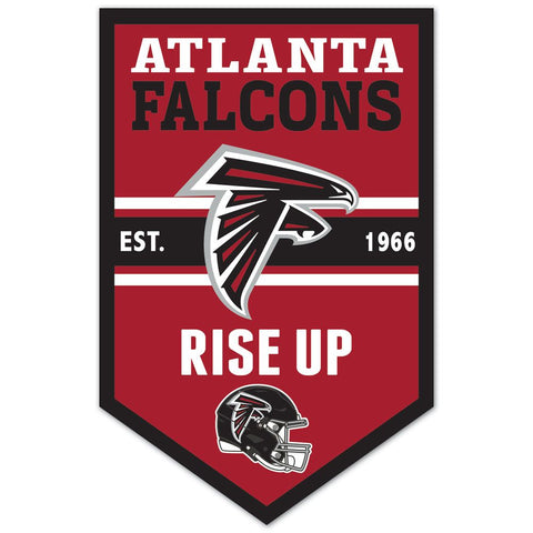 Atlanta Falcons Sign 11x17 Wood Chevron-0
