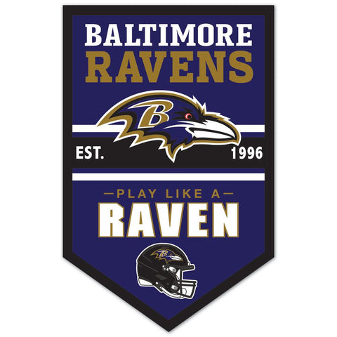 Baltimore Ravens Sign 11x17 Wood Chevron-0