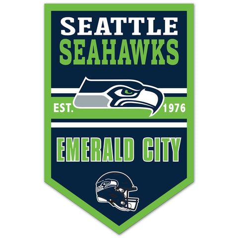 Seattle Seahawks Sign 11x17 Wood Chevron-0
