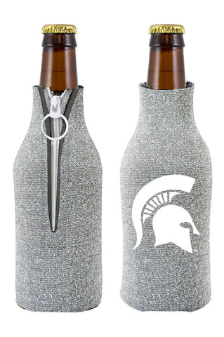 Michigan State Spartans Bottle Suit Holder Glitter Silver-0