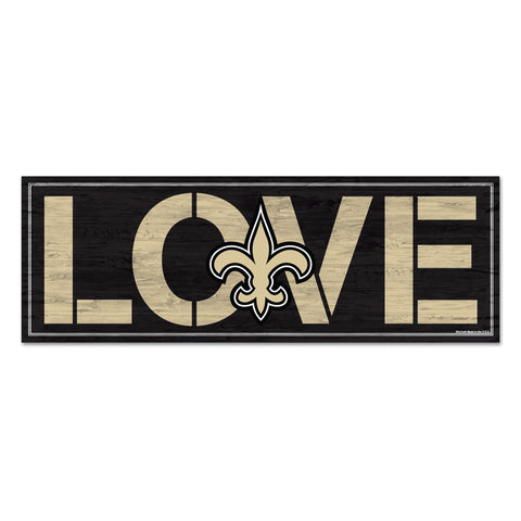New Orleans Saints Sign 8x23 Wood Love-0