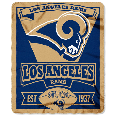 Los Angeles Rams Blanket 50x60 Fleece Marque Design-0
