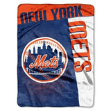 New York Mets Blanket 60x80 Raschel Strike Design-0