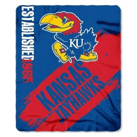 Kansas Jayhawks Blanket 50x60 Fleece Painted Design-0