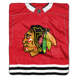 Chicago Blackhawks Blanket 50x60 Raschel Jersey Design-0