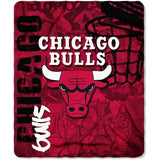 Chicago Bulls Blanket 50x60 Fleece Hard Knocks Design-0