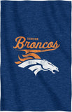 Denver Broncos Blanket 54x84 Sweatshirt Script Design-0