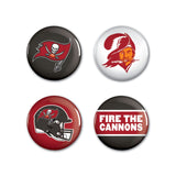 Tampa Bay Buccaneers Buttons 4 Pack-0