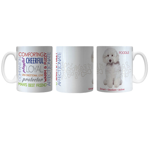 Pet Coffee Mug 11oz Poodle White-0
