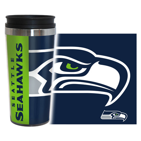 Seattle Seahawks Travel Mug - 14 oz Full Wrap - Hype Style-0