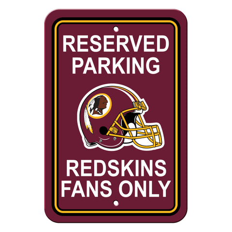 Washington Redskins Sign 12x18 Plastic Reserved Parking Style-0