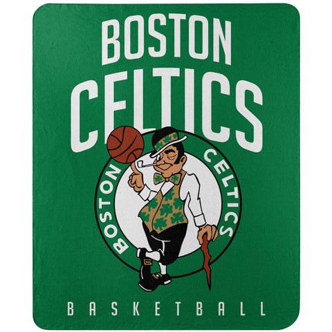Boston Celtics Blanket 50x60 Fleece Lay Up Design-0